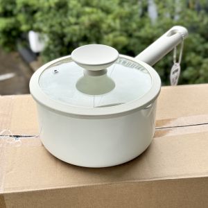Yumama 18CM Ceramic Stove Top And Induction Cookware Small Saucepan Noodles Steaming Pot with Non-Stick Coating for Home Use