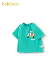 balabala Boys Short Sleeve T-Shirt Baby Base Layer Cotton Girls Summer 2025