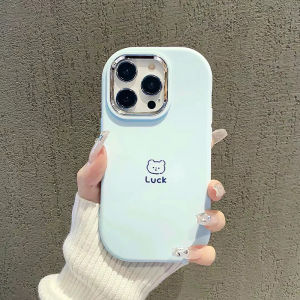 Cute Bear Line Design Phone Case for OPPO Reno11 A96 A72 A58 A56 R17 Female Version Soft Silicone Protective Cover Anti-Fall