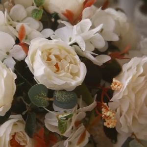 Snowflake hibiscus simulation decoration dining table coffee shop bouquet