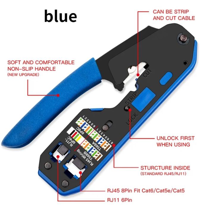 Rj45 Tool Network Crimper Cable Stripping Plier Stripper for Rj45 Cat6