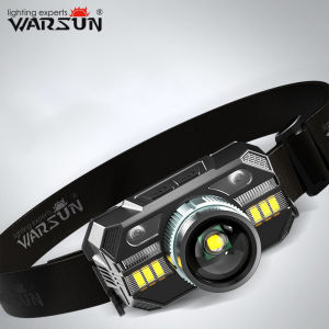 WARSUN WD09 Powerful Led Headlamp Headlight Zoom Head Lamp Flashlight 18650 battery USB Rechargeable Fishing Lantern Head Torch