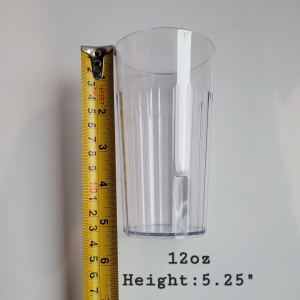 Commercial Drinkware Plastic Tumblers-Reusable-Scratch Resist 12oz (Set of 3)
