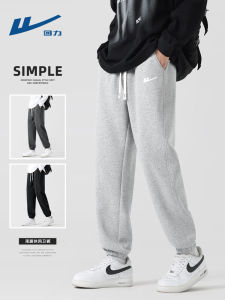 Grey Casual Pants for Men Loose Fit Spring Autumn New Style Trendy Brand Casual Trousers Breathable Cotton Polyester Blend