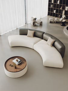 Semicircle Arc Shaped Sofa Small Apartment Internet Celebrity Beauty Salon Sales Office Hotel Lobby Rest Area Reception Negotiation
