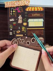 Embroidery Simulation Miniature Scene Stickers