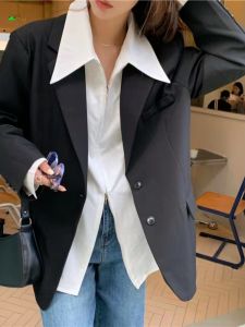 เสื้อเชิ้ตคอแหลมสีขาวสำหรับผู้หญิง ฤดูใบไม้ร่วง/ฤดูหนาว เสื้อชั้นในแบบมีซิป เสื้อเชิ้ตแขนยาวแบบมีฟองน้ำ เสื้อเชิ้ตสไตล์เกาหลี