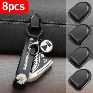 New Car Hooks Organizer Storage for USB Cable Headphone Key Storage Self Adhesive Wall Hook Hanger Auto Fastener Clips