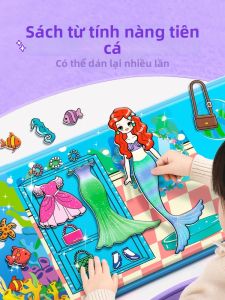 WANXUEXING | Magnetic Quiet Book No Cutting Elsa Princess Dress-up Stickers