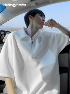 HetingHOME | Hetinghome Loose Mens Short Sleeve T-Shirt Couples Fashion Casual Cotton Polyester Spring Summer Trendy Half Sleeve Tee