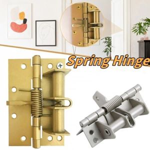 Automatic Door Closer Spring Hinges with 8 Screws Multifunctional Door Closing Hinge Mute Closer Hydraulic Buffer