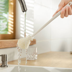 AIK แปรงล้างขวดซิลิโคน แปรงล้างแก้ว ขวดนม ที่ล้างขวด ด้ามจับยาว สําหรับทําความสะอาดถ้วยแก้ว bottle brush