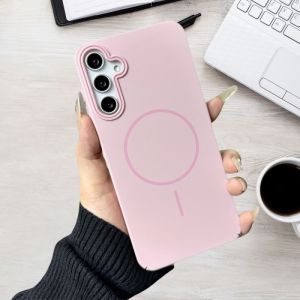 เคสโทรศัพท์มือถืออะคริลิคแข็ง แบบแม่เหล็กไร้สาย PC สําหรับ Samsung Galaxy A56 A55 A54 A53 A52 A36 A35 A34 A33 A32 A26 A25 A24 A17 A16 A15 A14 A13 A12 A07 A06 4G 5G A05 A05s A04 ครอบกันกระแทก สีทึบ Casing