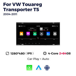 Android15 8.8Inch IPS Screen Wireless Carplay Android Auto Car Radio For VW Touareg Transporter T5 2004-2011 FM Autoradio Stereo