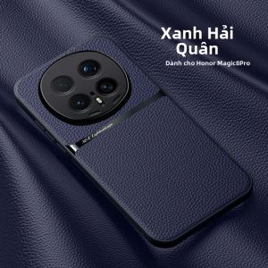 Ốp Điện Thoại Bằng Da PU Sang Trọng EUCAGR Cho Honor Magic 8 Pro - Ốp Lưng Mềm Chống Sốc Từ Tính Chống Trầy Xước