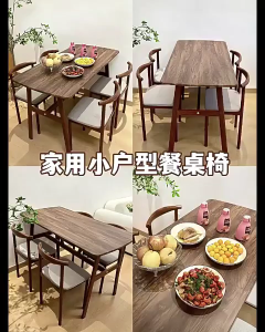 120CM/140CM Wood Dining Table Modern Nordic Meja Makan Table Nordic Table Kitchen Coffee Table