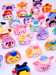 Permainan Blok Mini ✨ Cream Roll Building Blocks Cute Cartoon DIY Assembly Educational Creative Toy Kids Gift