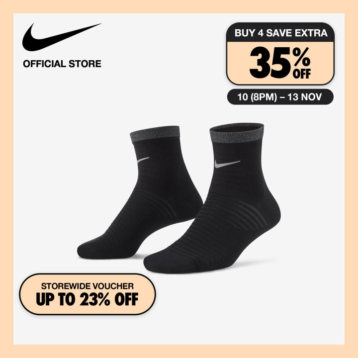 Nike Unisex Spark Lightweight Running Ankle Socks Black Lazada Singapore