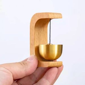 Dopamine Style Walnut Wood Magnetic Wind Chime Doorbell
