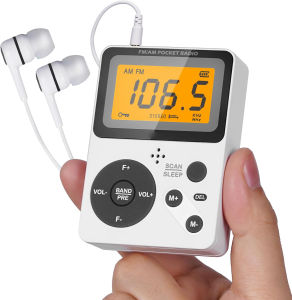 Pocket Radio AM FM Battery Operated Excellent Reception Headphone Jack Portable Mini Radio for Indoor/Outdoor Emergency Use