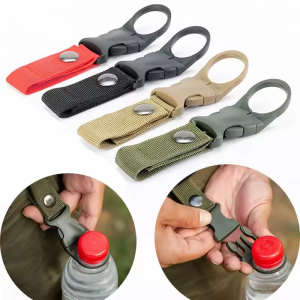 1Pc Camping Webbing Buckle Hook Water Bottle Holder Clip Outdoor Military Nylon EDC Climb Carabiner Belt Backpack Hanger