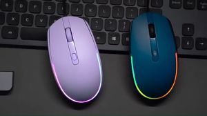 SEENDA Wired Mouse with RGB Backlit, ออปติคลิมาส์ USB, บางเฉียบ, พื้นผิว, ไม่ทิ้งรอยนิ้ว, เมาส์for PC/Laptop/Mac
