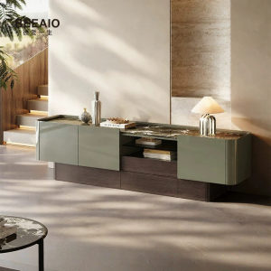 Minimalist Natural Luxury TV Cabinet Storage