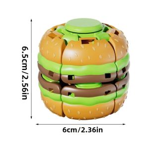 Mới Lạ Hình Dạng Burger 360 Quay Xoay Fidget Ball Cơ Khí Con Quay Giảm Căng Thẳng Đồ Chơi Di Động Để Bàn Đồ Chơi Cho Bé Trai & Bé Gái