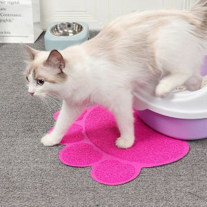 【HATELI】Brand Thảm Vệ Sinh Cho Mèo Mới Thảm Cho Ăn Bát Đĩa Cho Cún Con Mèo Con Khay Lót Đĩa Miếng Lau Dọn Gọn Gàng Dễ Dàng Thảm Vuốt Chó Mèo Nóng