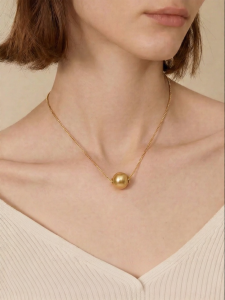 YISHU | Australian White Pearl Necklace Single Pearl For Women