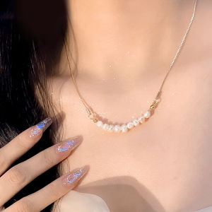 Baroque Pearl Necklace Luxury Snake Bone Chain Clavicle Chain Womens Sweater Chain Pearl Neck Chain Pendant Womens Jewelry