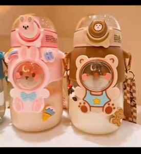 BOTOL MINUM ANAK MOTIF KARTUN 720ML TALI PANJANG FREE STICKER 2D&3D