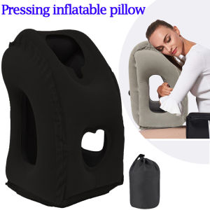 [Wondering] Inflatable Travel Pillow Chin Support Inflatable Bolster Headrest Air Cushion Upgraded Cushions Creative Nap Pillows For Airplane Plane Soft Durable Rest Neck Car Office Travel Pillow