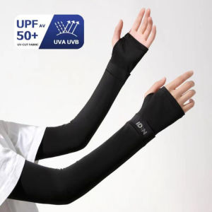 GOODOO ป้องกันรังสียูวี ปลอกแขนกันแดด สีทึบทึบ ผ้าไหมน้ำแข็งน้ำแข็ง ถุงมือสำหรับขับขี่ ที่ป้องกันแขน ถุงมือไหมน้ำแข็ง ฤดูร้อนฤดูร้อนฤดูร้อน