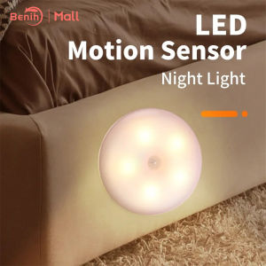 Lampu Malam LED Sensor Gerak Tempel Lampu Sensor Gerak Otomatis Emergancy Malam Benih
