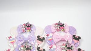 2025 New Christmas Mickey Minnie Mouse Headband Women Disney Ear Hairband Kids Xmas Party Hair Accessories Hot Festival Cosplay