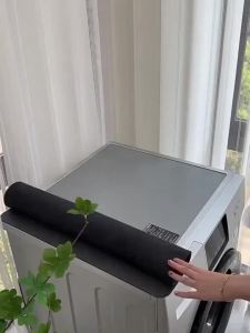 Simple Line Washing Machine Dust Cover Sun Protection Countertop Pad Refrigerator Top Dust Cover Cloth Home Decoration