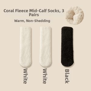 Warm Lambswool Socks Coral Fleece Thickened for Autumn and Winter