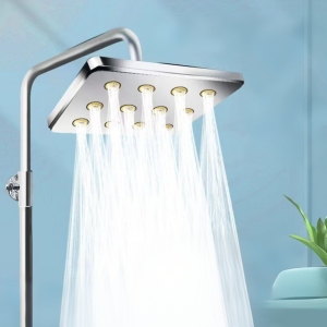 10-inch Universal Large Shower Head Pressurized Anti-blocking Shower Head Bathroom Hotel Small Waist Shower