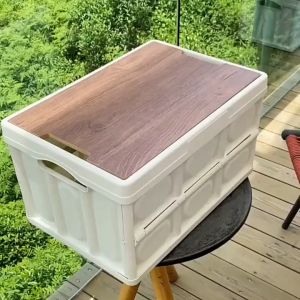 55L Outdoor camping collapsible storage box Debris storage box Convenient camping storage box Large capacity can be stacked to increase height picnic car debris trunk