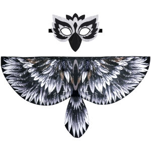 Halloween Childrens Eagle Wings Headdress Parrot Performance Costume Boys and Girls Catwalk Performance Costumes Dress up Props