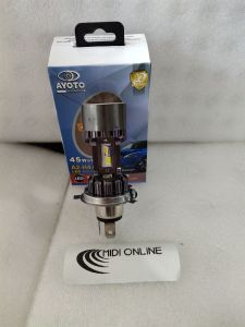 Lampu Depan Mobil Motor H4 Kipas Plus Ring Biru - Ayoto A2 H4 Plus Angel Biru - AYOTO H4 Kipas 45Watt