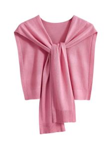 ผ้าพันคอถักบางสำหรับฤดูร้อน 2025 สำหรับผู้หญิงในออฟฟิศ ผ้าคลุมไหล่แบบมีหลายฟังก์ชั่น ผ้าคลุมไหล่สีสันสดใส ผ้าไหมพรม ทรงอื่นๆ