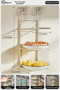 NIGESI | Foldable Wall-mounted Kitchen Prep Shelf with No Drilling Required