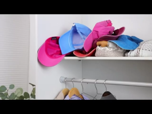 Hat Racks for Baseball Caps/Stainless Steel Hat Organizer/Self-adhesive Hat Organizer/L-shape Baseball Caps Hanger Space Saving Cap Storage Rack.