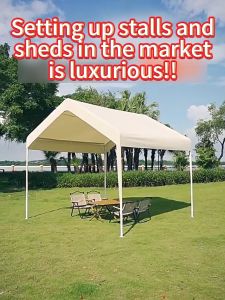 Outdoor Professional Sun protection Commercial Stalls Waterproof Cottage Foldable Tent Folding Waterproof Tent 2*2/2.7*3/3*3/2.7*4.5M For Car or Motocycle Tent Cottage Outdoor Foldable Tent