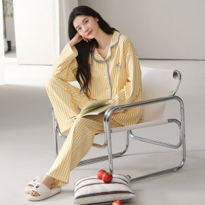 Bộ đồ ngủ nữ MiiOW bằng cotton dài tay thoải mái