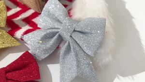 2/5Pcs 18CM Bow Merry Christmas Decorations Xmas Tree Pendant Ornament for Home Room Decor Navidad New Year Party 2026 DIY Gift