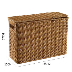 เก้าอี้แบบย้อนยุคสไตล์อเมริกัน ถ้วยเก็บของสำหรับห้องนอน ชั้นวางของในห้องนั่งเล่น ชั้นวางของสำหรับหนังสือและหนังสือพิมพ์ กล่องเก็บของที่ทำจากเส้นใยธรรมชาติ