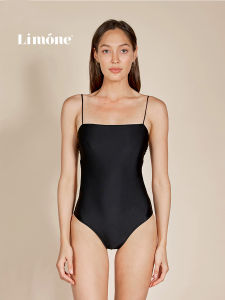 LIMONE | Womens Belly Covering Spaghetti Strap Backless One-piece Swimsuit